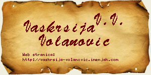 Vaskrsija Volanović vizit kartica